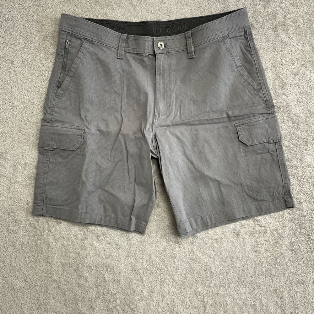NEW Copper & Oak Cargo Shorts Men's 36 Gray